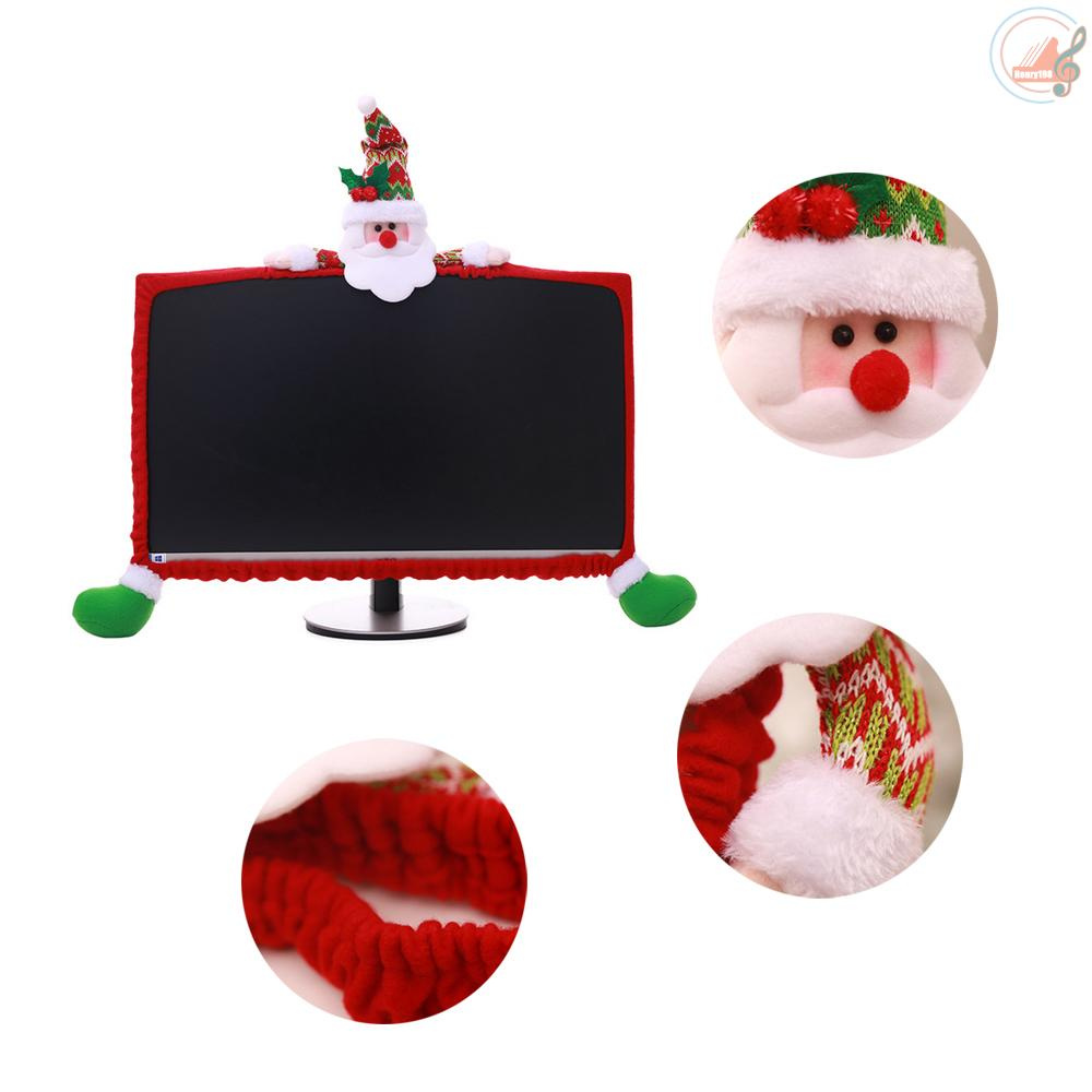 Santa Claus Snowman Design Notebook Computer Cover Red Green Pretty Christmas Decoration Supplies Xmas Home Office Ornament