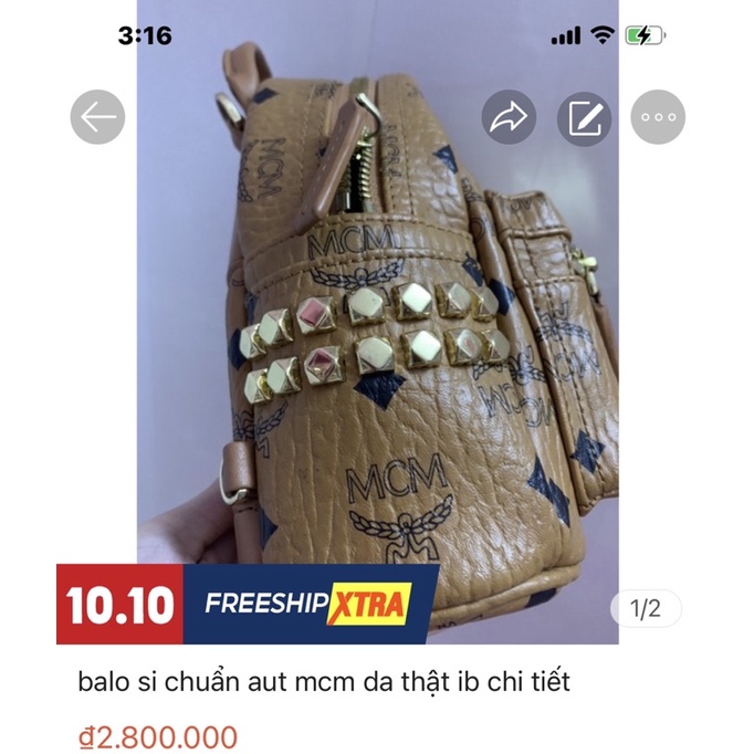 Túi ví si aut mcm da thật-new 500$) hình còn bên cạnh