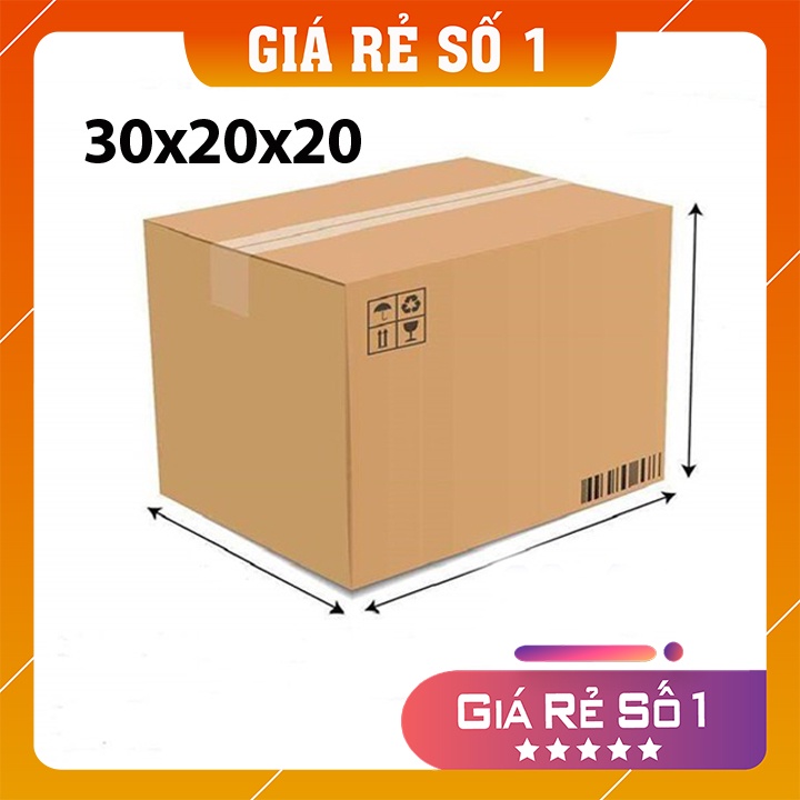 Hộp Carton 30x20x20(cm) bao bì đóng, gói hàng tiện dụng