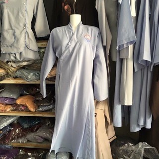 Áo tràng lam đi chùa chất kate