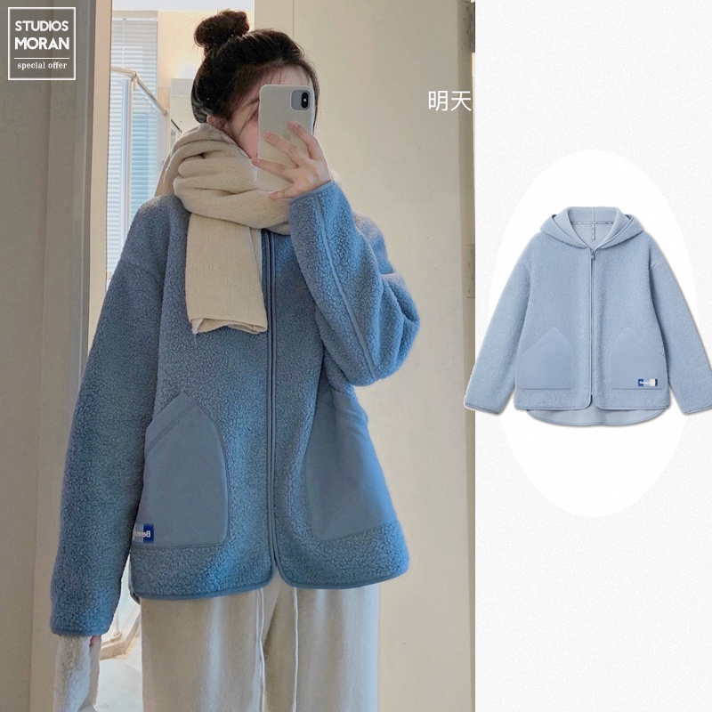 ÁO KHOÁC BÔNG NỮ 2 MÀU NHẸ NHÀNG CÓ TÚI