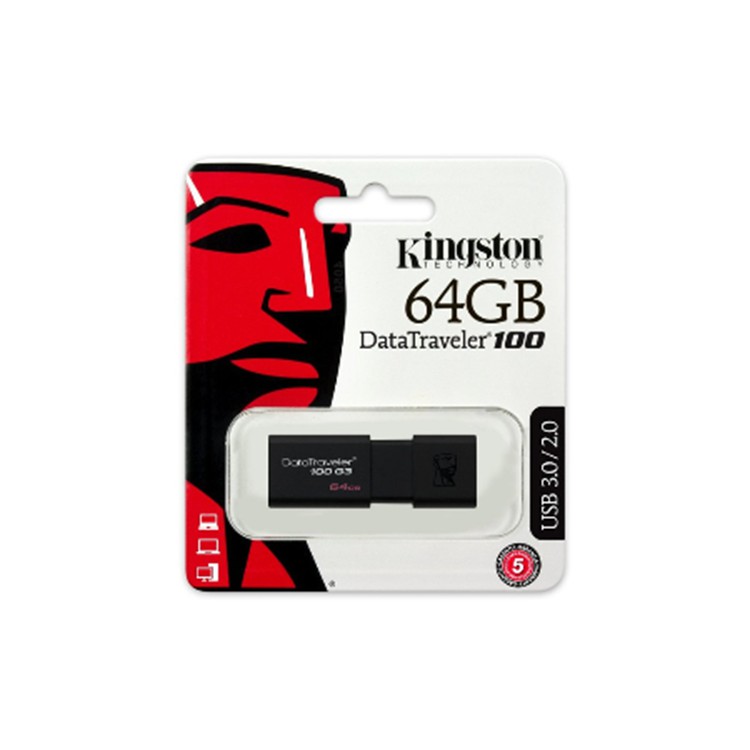 USB Kingston 64GB DataTraveler 100G3 hãng phân phối