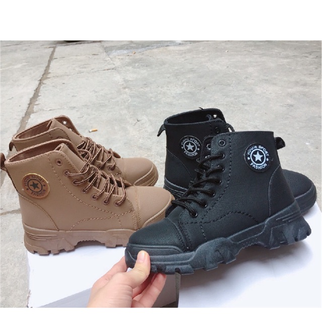 [Mã FAGREEN245 giảm 10% tối đa 30k đơn từ 99k] Giày Boot Thể Thao Cao Cổ Chât Da Mịn Sườn Logo Cực Chất H1(Fullbox) | BigBuy360 - bigbuy360.vn