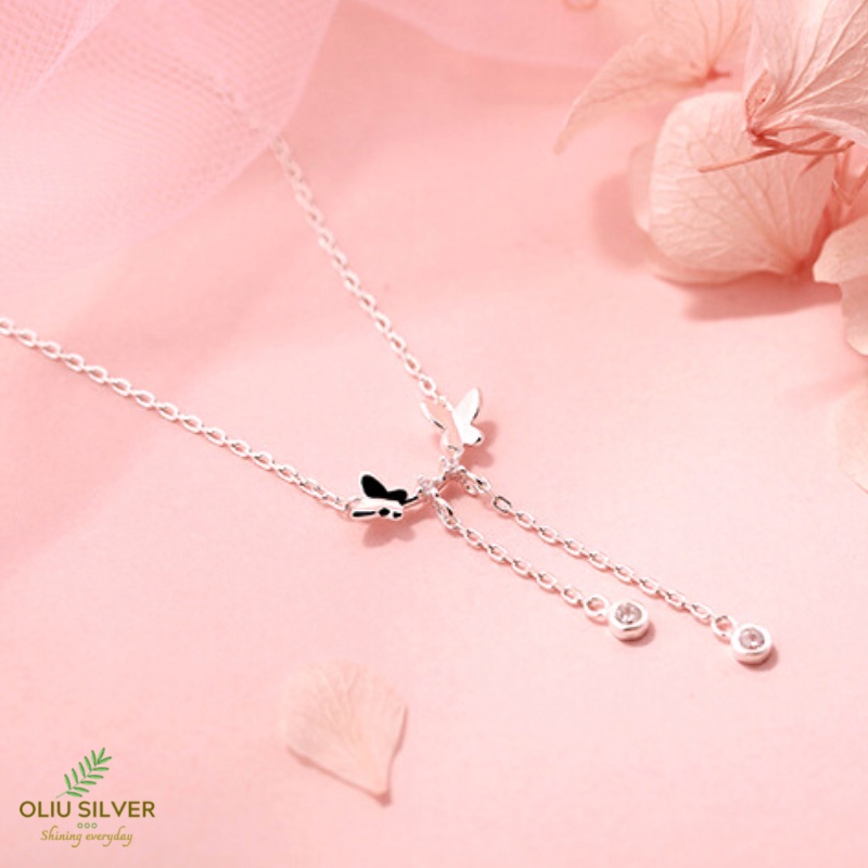 Dây Chuyền Bạc S925 Butterfly Dễ Thương | Vòng Cổ Nữ Trang Sức Bạc 925