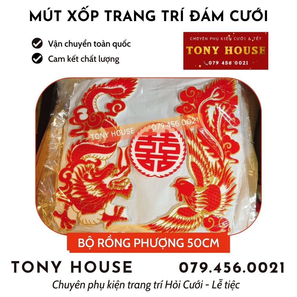 [CƯỚI] Chữ song hỷ mút xốp trang trí đám cưới - TONY HOUSE