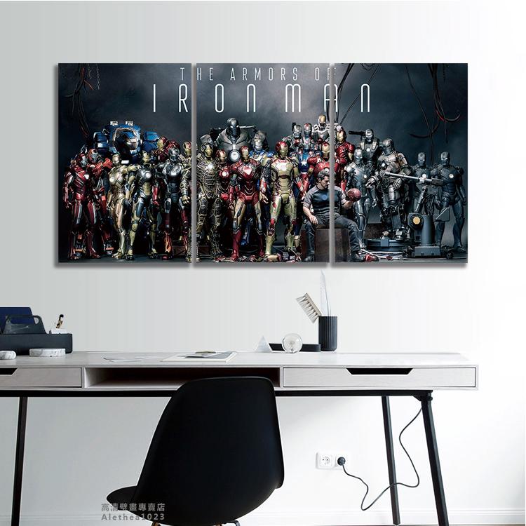 Tranh Treo Tường Khung Gỗ Hình Iron Man Tony Stark Phim Avengers
