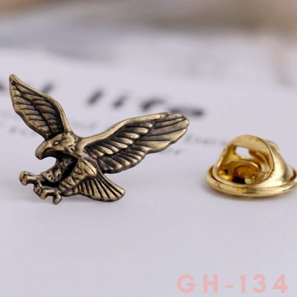 Ghim cài áo Vest nam Lapel Pin thời trang hình chim đại bàng mini GH-134 {Phụ kiện Vest Nam - AdamZone}