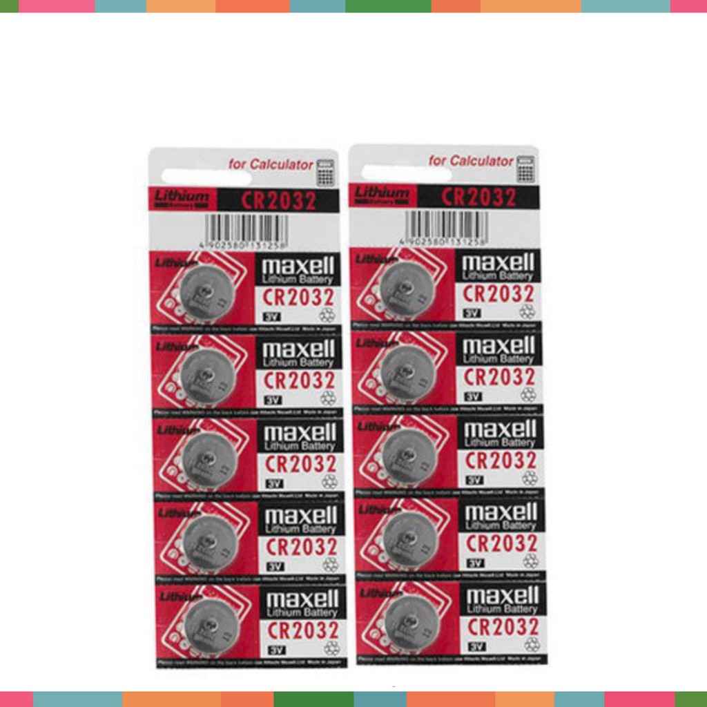 Pin CMOS Maxell CR2032 Lithium 3V ( 1 vỉ 5 viên)