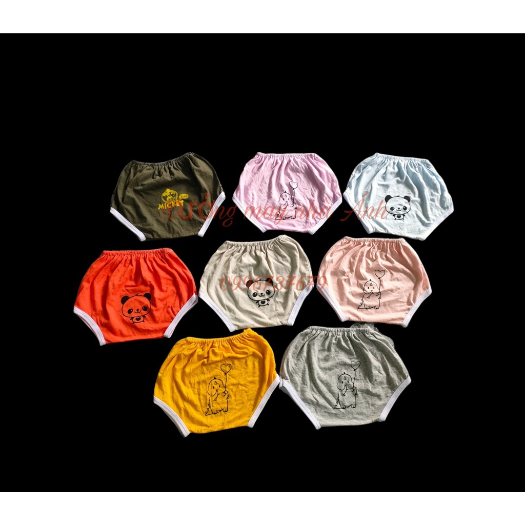 Set 10 quần chip màu in hình dễ thương cho bé