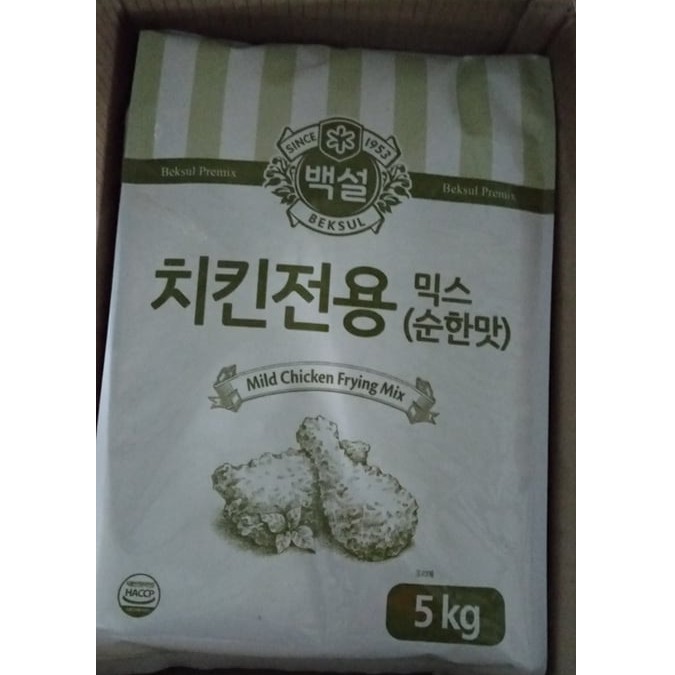 Bột chiên gà Hàn Quốc túi to cho nhà hàng (không cay) 5KG - 치킨튀김 가루