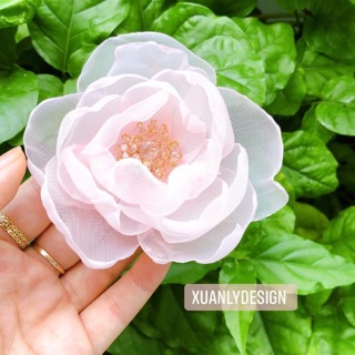 Hoa voan đính kết áo