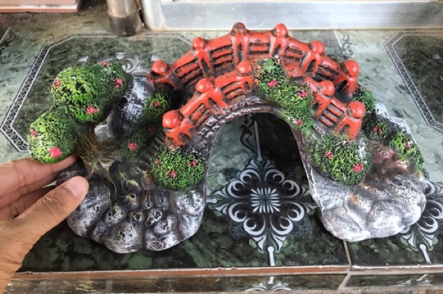 CẦU TRANG TRÍ HỒ CÁ NON BỘ DÀI 40x23x12CM