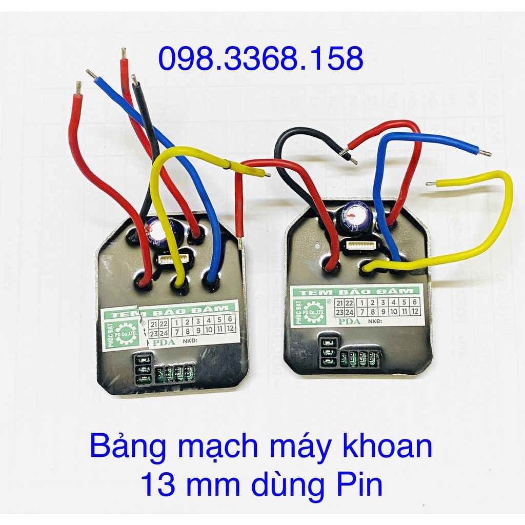 BẢNG MẠCH MÁY KHOAN PIN ĐÀU 13 MM  DÙNG PIN 21V