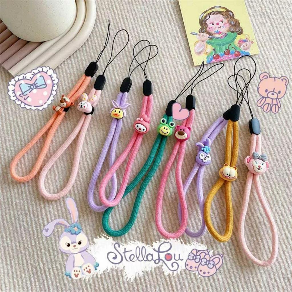 Dây Đeo Điện Thoại, Ví Thẻ Ngắn Quấn Cổ Tay Tay Thời Trang Móc Gắn Chìa Khóa Hình Động Vật Dễ Thương Quà Tặng Cute T.ng