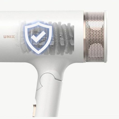 Máy sấy tóc I-on bảo vệ tóc Unix Metal Tea White Gold Hair Dryer UN-A1690