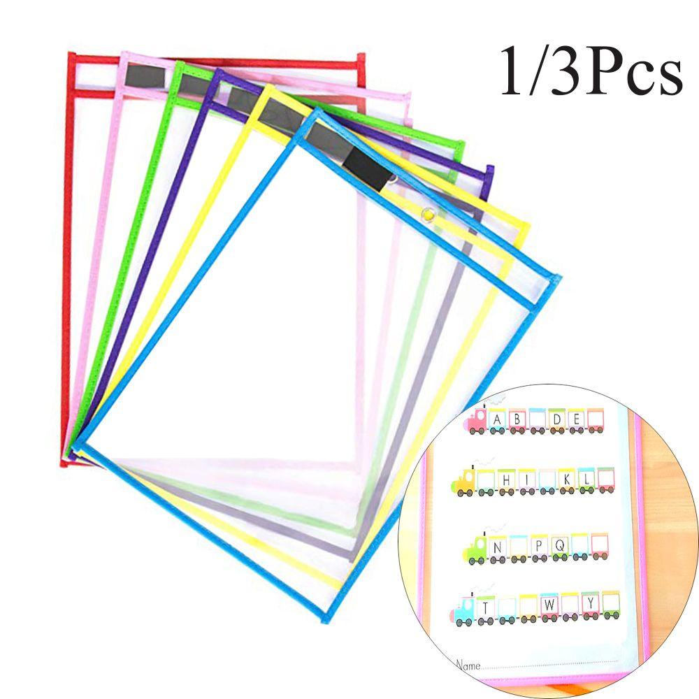 CHOOKEY Set 1 / 3 Túi Đựng Khăn Giấy Trong Suốt Có Thể Xóa Được