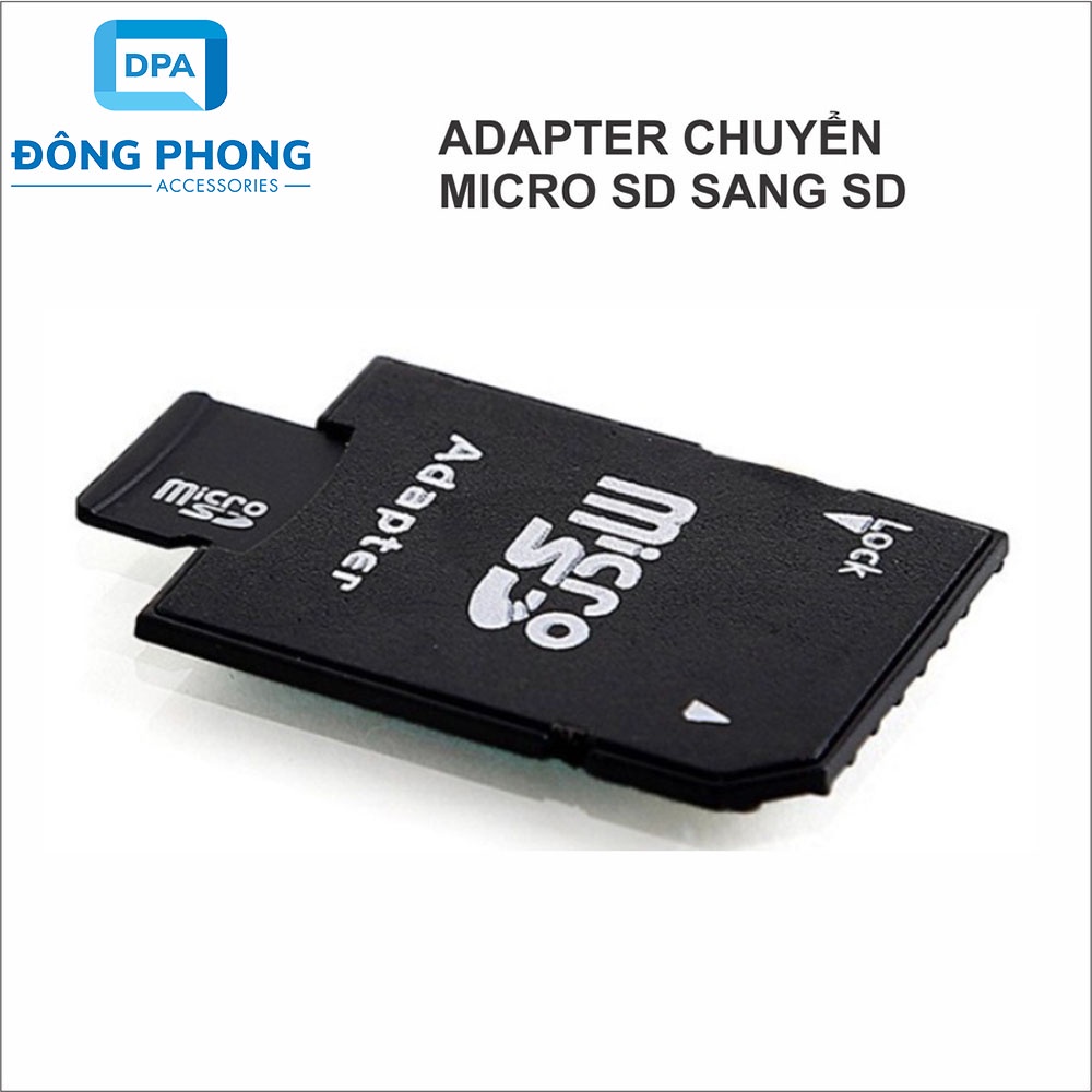 Adapter Thẻ Nhớ Chuyển Đổi Thẻ Nhớ Micro SD Sang Thẻ SD Chính Hãng