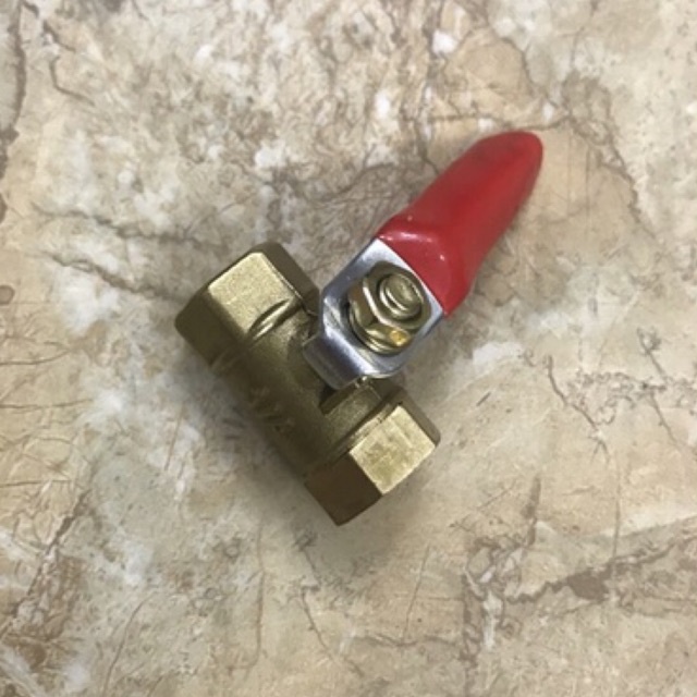 Van khóa đồng hai đầu ren trong 13mm (1/4")