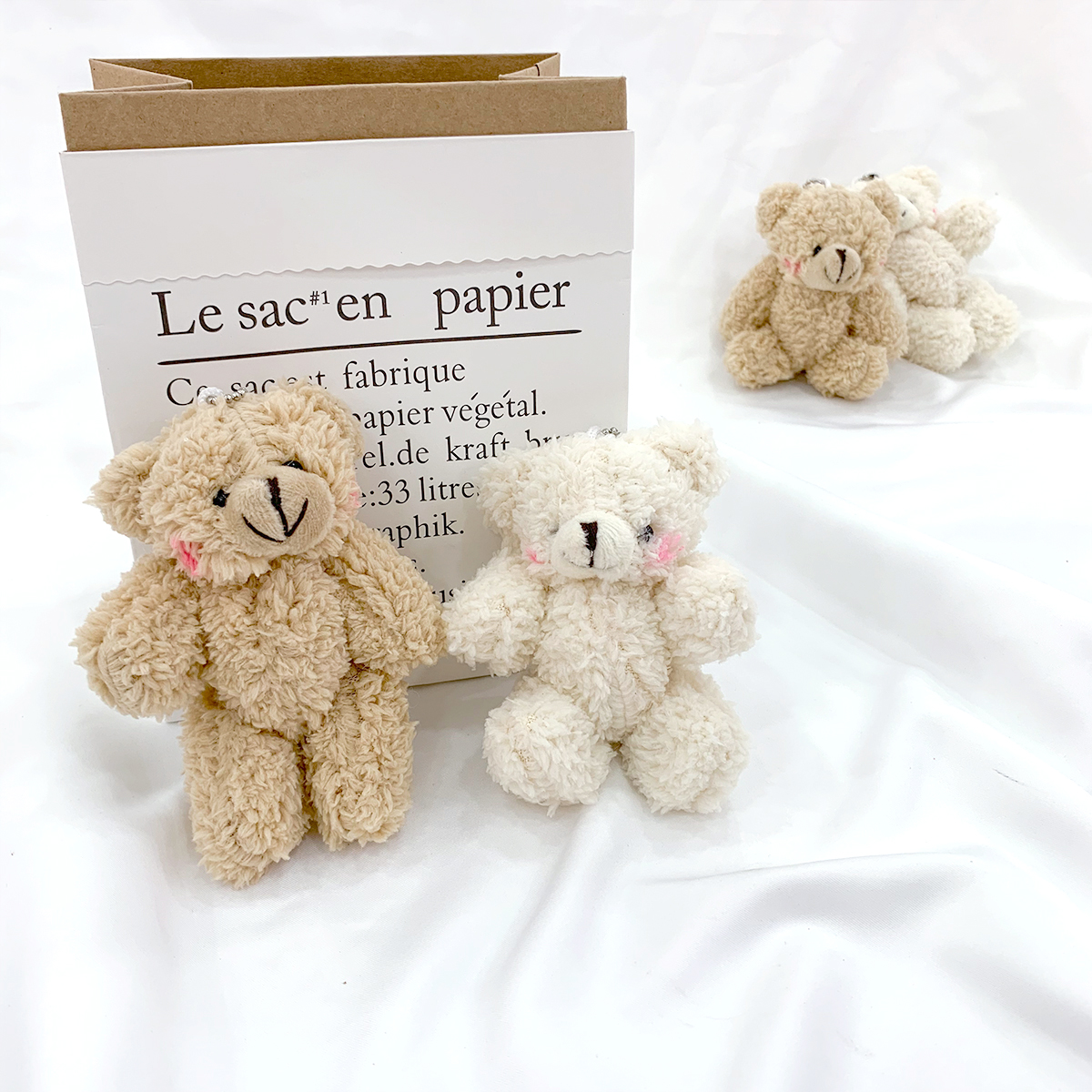 Móc Khóa Gấu Teddy Nhồi Bông Dễ Thương