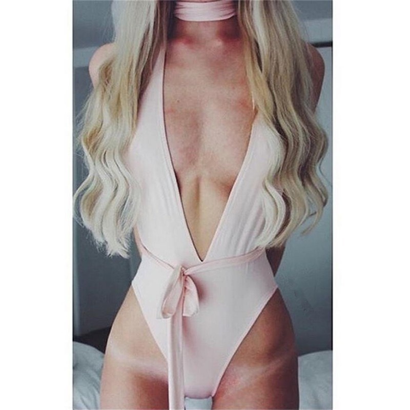 Đồ Bơi Một Mảnh Lưng Cao Màu Trơn Khoét Sâu Gợi Cảm Cho Nữ | BigBuy360 - bigbuy360.vn