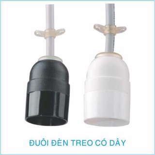 Chuôi đèn treo nhựa E27 chống cháy có dây điện an toàn Kín nước ( ngăn không cho nước vào bên trong )
