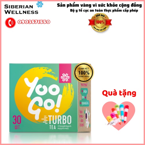 Trà thảo mộc YOO GO - Thanh lọc, thải độc cơ thể, giảm mỡ nội tạng, giảm cân - Siberian Wellness - 1 hộp 30 túi lọc .