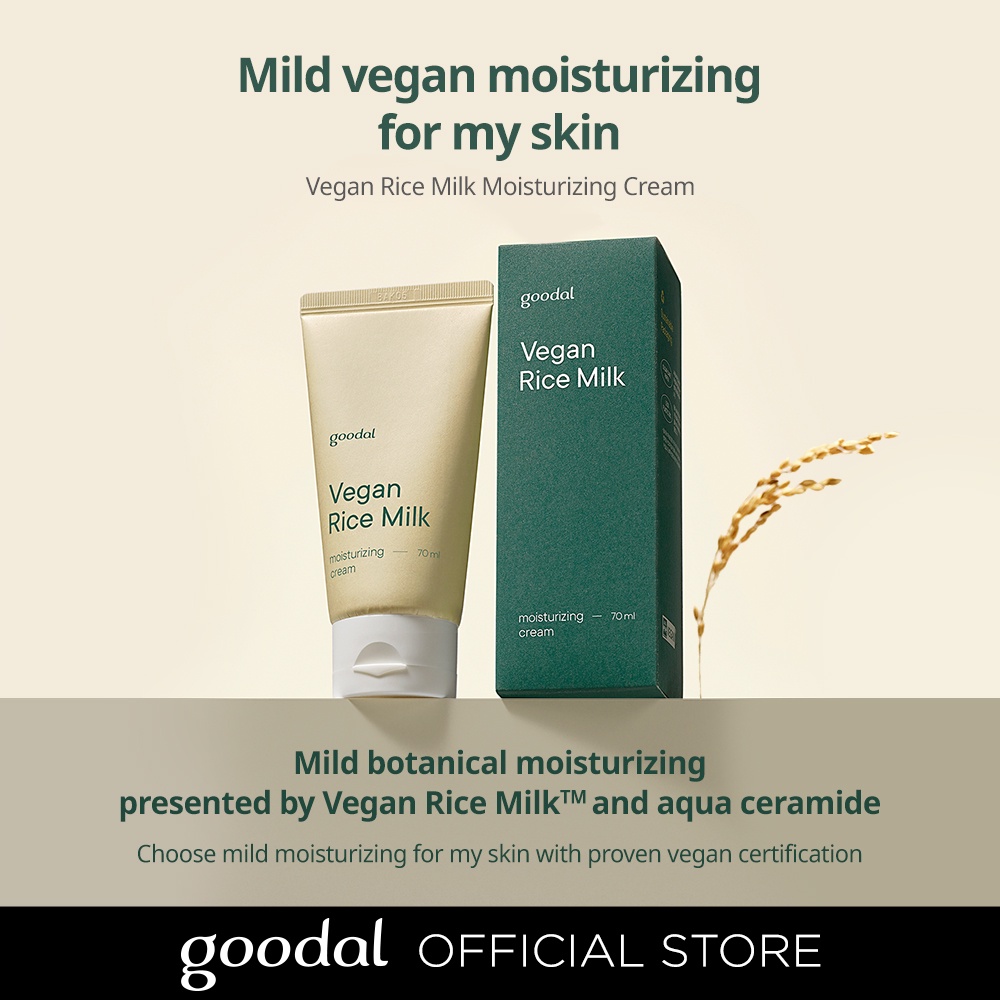 Kem dưỡng ẩm GOODAL chiết xuất sữa gạo VEGAN® được chứng nhận 70ml