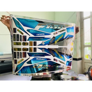 Tem rời Satria Fi chất liệu Crom cao cấp