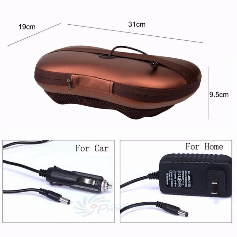 Gối Massage 8 Bi Tất Nhiên Dây Sạc Cáp Oto Cao Cấp