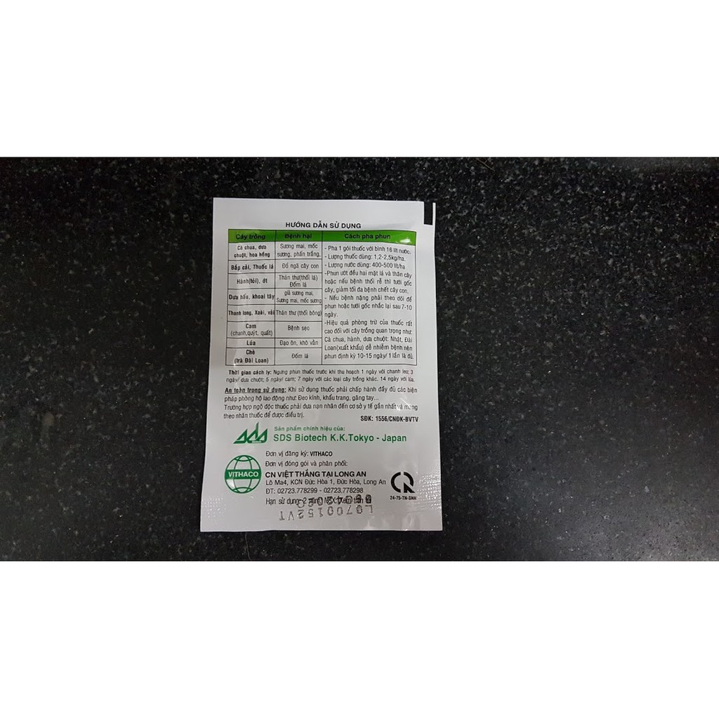 Daconil 75wp Thuốc trừ bệnh thán thư, đóm vàng lá gói 15gr