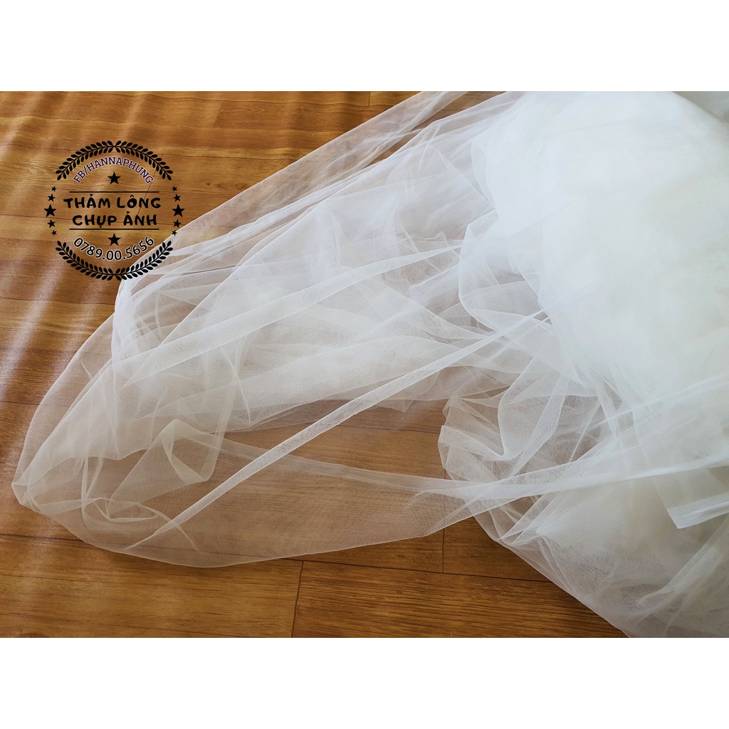 (Ảnh thật) Vải voan lưới loại 1 mềm mịn mắt nhỏ xinh lung linh trải bàn chụp ảnh, khăn voan cô dâu, may váy, phối rèm