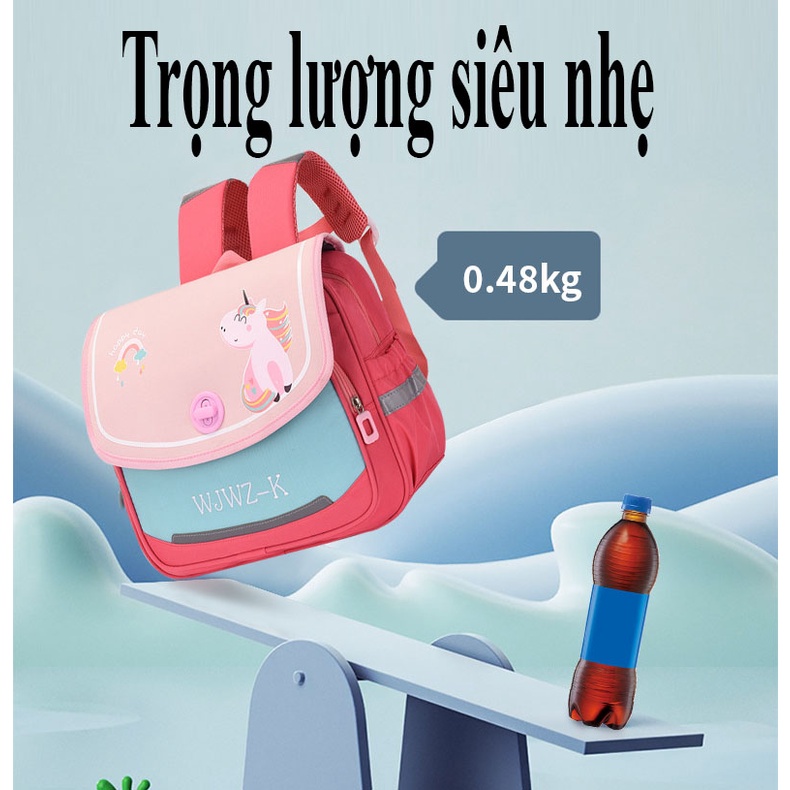 Balo Chống Gù Ngang Kiểu Anh Chống Nước, chống gù Có Phản Quang, Chống Mài Mòn. Cặp ngang cho bé Tiểu Học...