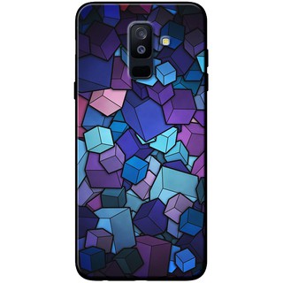 Ốp lưng Samsung Galaxy A6 Plus, A8 Plus, A8 Star in hình Khối vuông xanh tím