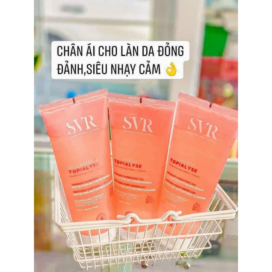 Gel rửa mặt cho da khô nhạy cảm SVR Topialyse Gel Lavant 55ml/ 200ml/ 400ml