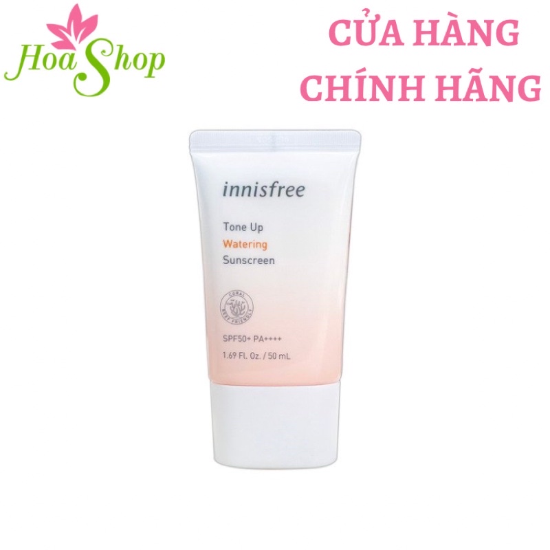 Kem Chống Nắng Nâng Tông, Dưỡng Ẩm Da Kem Chống Nắng Innisfree Tone Up Watering Sunscreen SPF50+/PA++++ 50ml