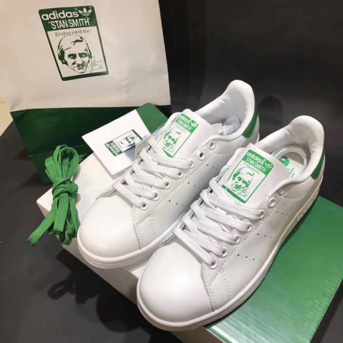 Giày thể thao STAN SMITH Trắng gót xanh (FULLBOX - CÓ SẴN) Giầy sneaker nam nữ trắng đủ size | BigBuy360 - bigbuy360.vn