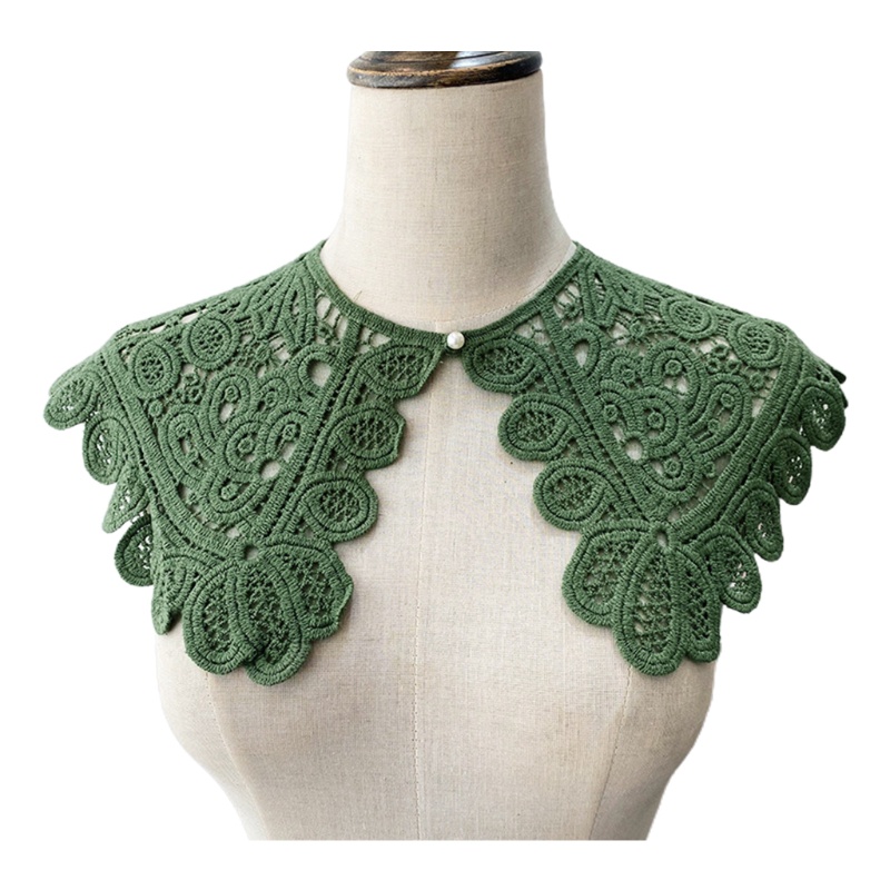 Cổ áo sơ mi giả bằng cotton phối ren đính ngọc trai nhiều màu thời trang mùa hè cho nữ
 | BigBuy360 - bigbuy360.vn