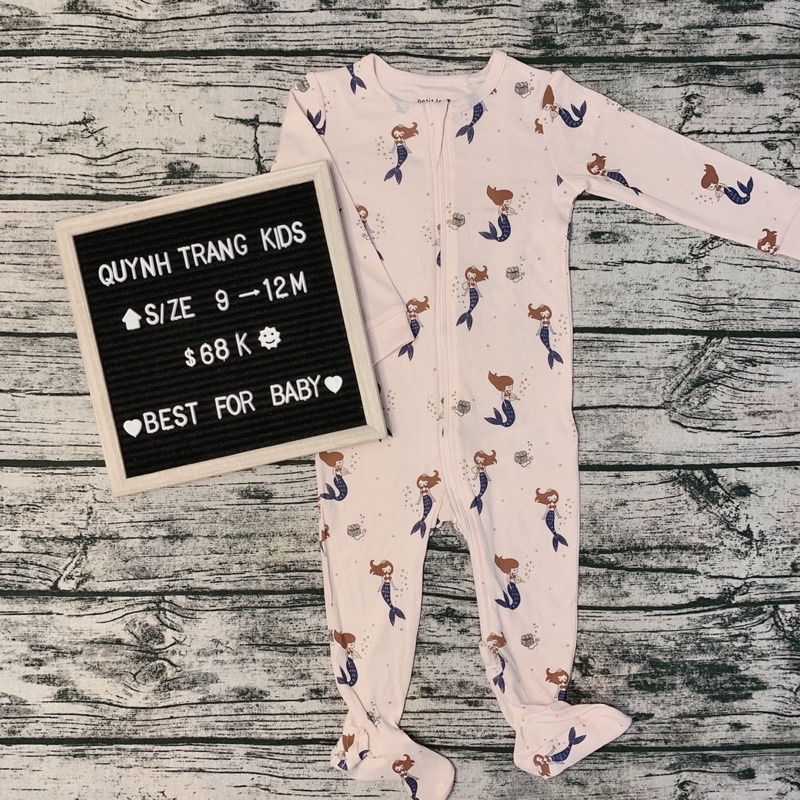 Body Sleepsuit, Bodysuit, Bộ Body Sleep Dài Cotton Liền Tất Vớ Cho Bé Trai Bé Gái 0-24months,