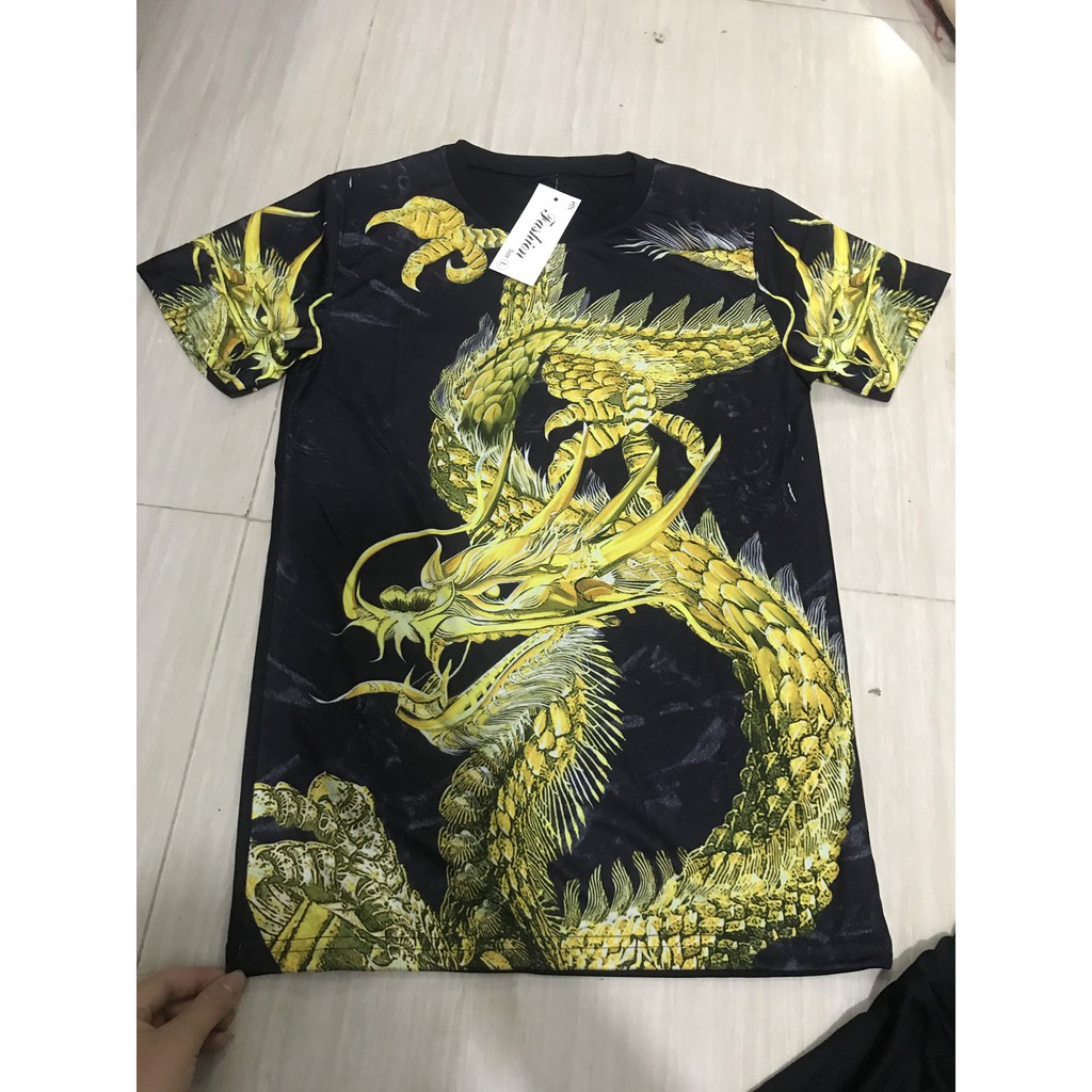 Bộ hè nam hoạ tiết rồng vàng cực chất - BN140 | BigBuy360 - bigbuy360.vn