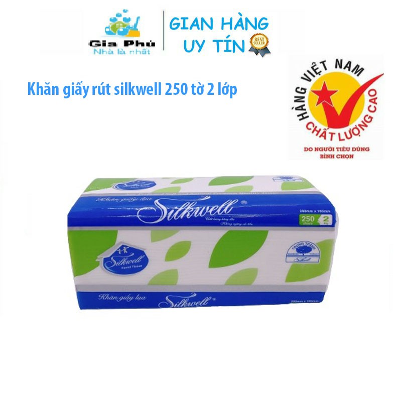 Giấy rút silkwell xanh 250 tờ 2 lớp