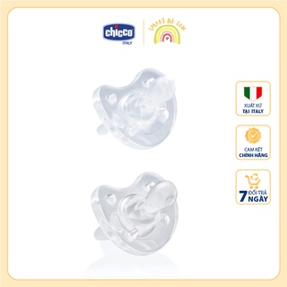 Ty ngậm Silicone Chicco Physio Soft trắng 0m+ ,6m+