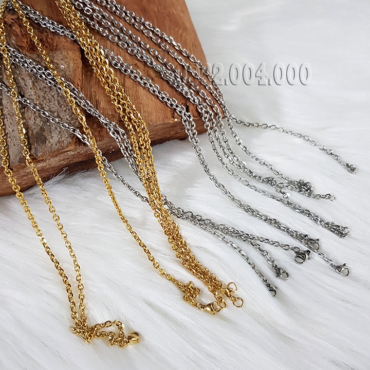 Dây chuyền xích mạ vàng cỡ nhỏ 3mm.