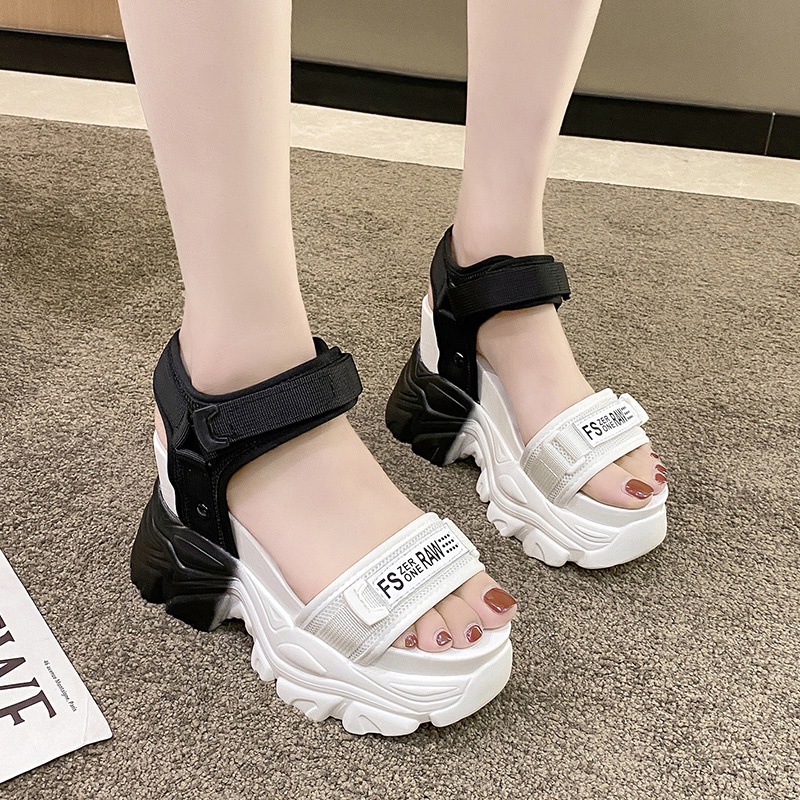 Sandan Nữ Phối Màu Đế Siêu Cao 10,5cm Dép Quai Hậu Cực Đẹp Mã B38