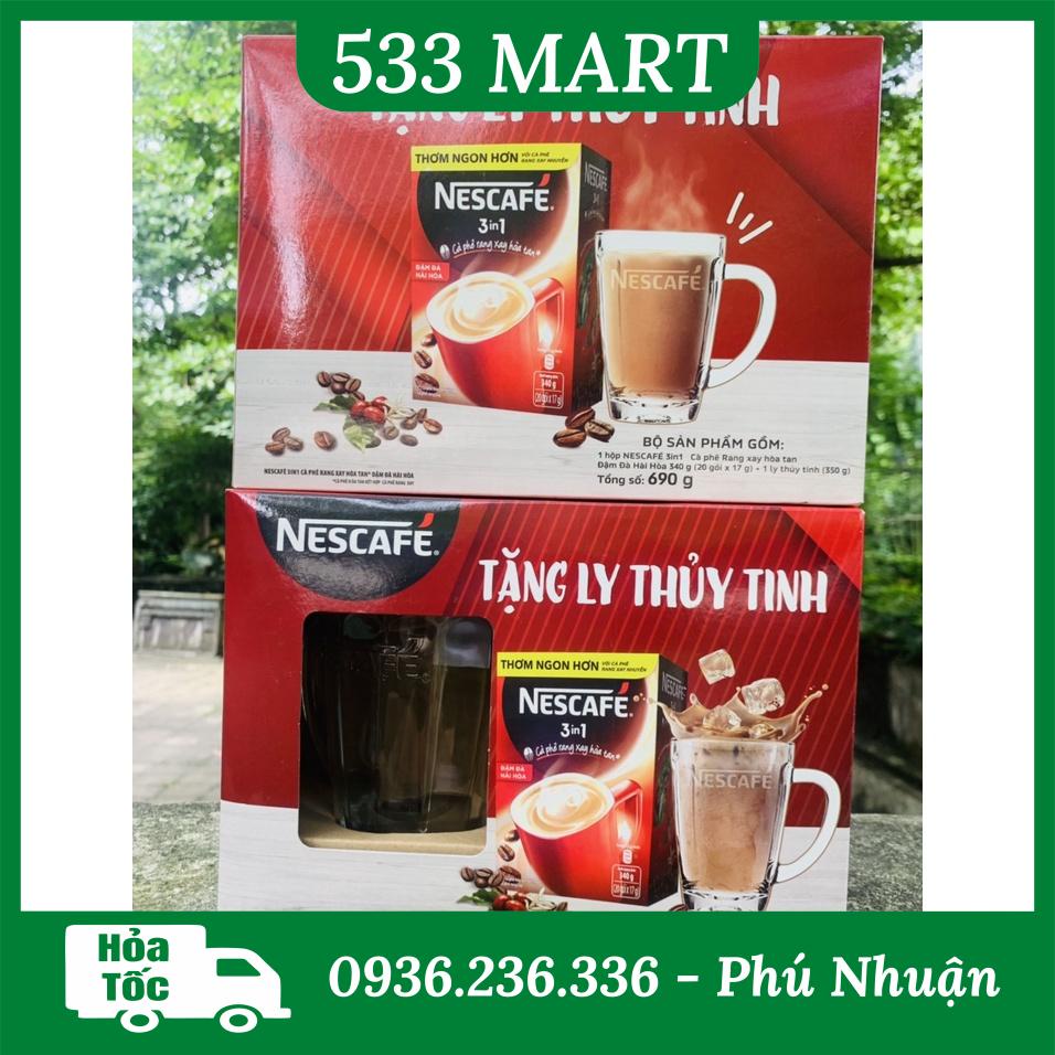 Nescafe 3in1 Cà Phê Rang Xay Hòa Tan Đậm Đà Hài Hòa hộp 340g (20 gói x 17g)