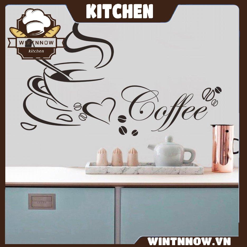 [0521]Coffee Cup Pattern Eco-friendly Wall Stickers Exquisite Living Room Decal