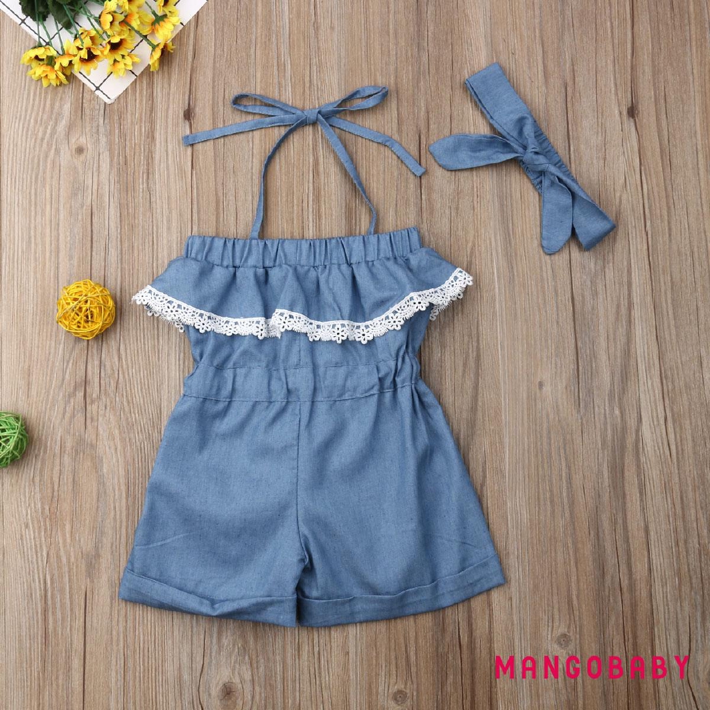 Bộ Bodysuit 1-4 Tuổi+Băng Đô Cho Bé Sơ Sinh