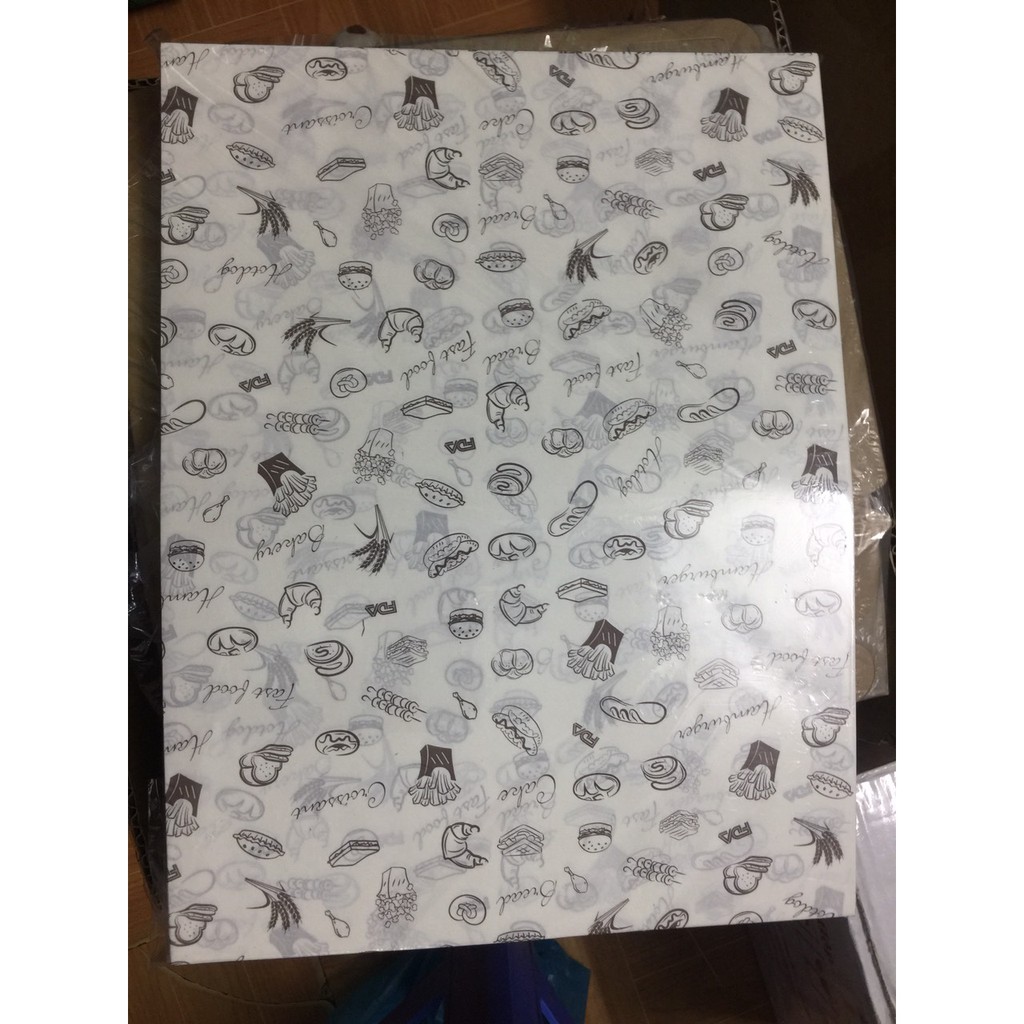 500 Giấy chống thấm dầu 27×36 có hoa văn