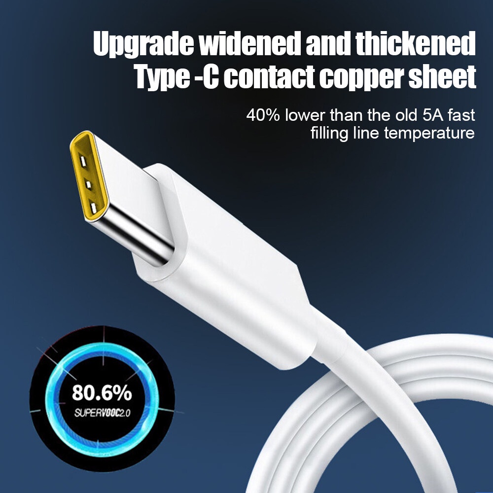 Cáp Sạc nhanh Oppo 5A SUPER VOOC , đầu cáp màu cam, sạc siêu nhanh cho OPPO đời mới, BH 12 tháng