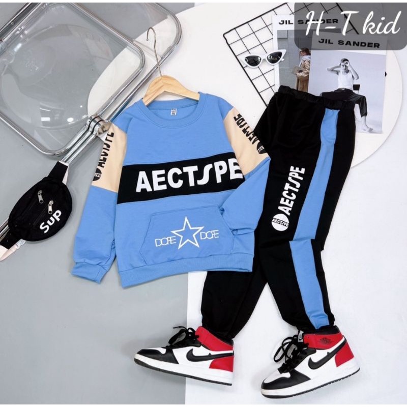 Bộ Nỉ Da Cá Bé Trai Size Đại 20-35kg Hàng Quảng Châu