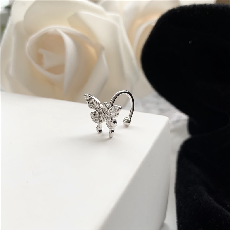 Khuyên kẹp vành tai hình bướm đơn giản thời trang